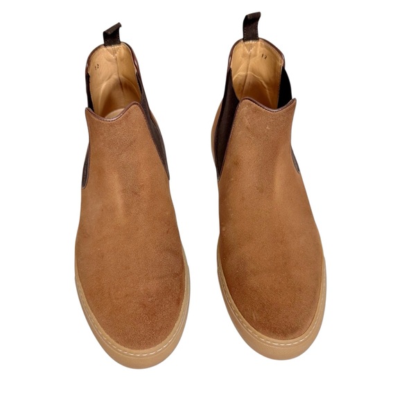 Rider Boot Co Suede Chelsea Boots SZ 12 Chestnut Brown - Picture 3 of 15